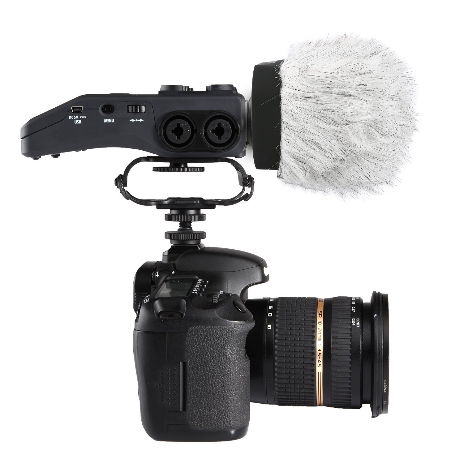 Movo WS-R30 Professional Furry Windscreen with Acoustic Foam Technology for Zoom H4n, H5, H6, Tascam DR-100 MKII and Sony PCM-D50 Portable Digital Recorders