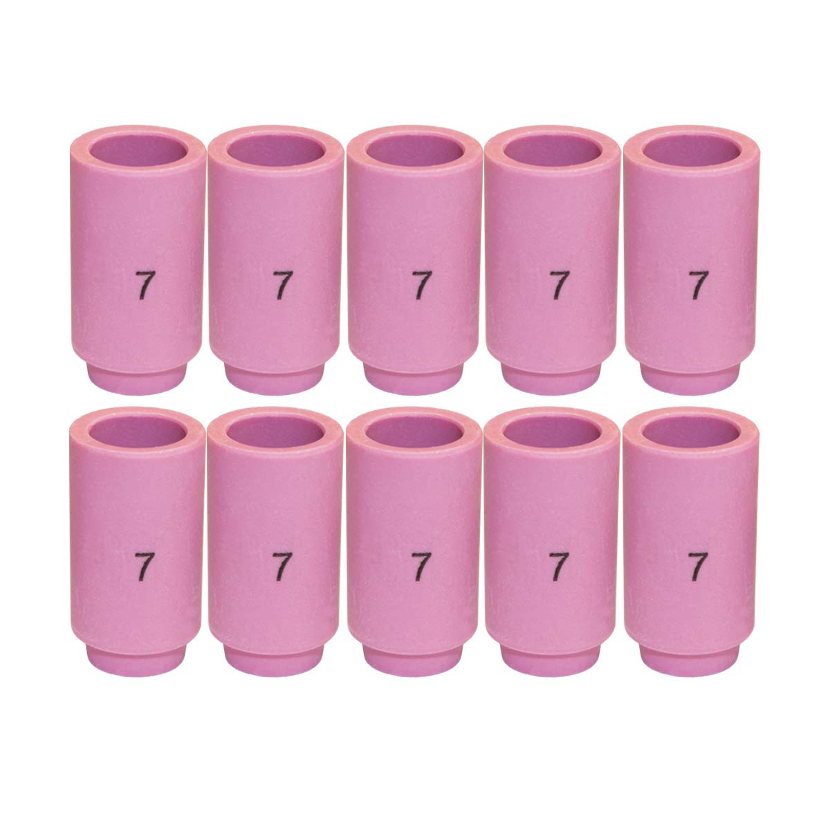 WeldingCity 10-pk Ceramic Cup 13N11 (#7, 7/16") for TIG Welding Torch 9, 20 and 25 Series in Lincoln Miller ESAB Weldcraft CK Everlast