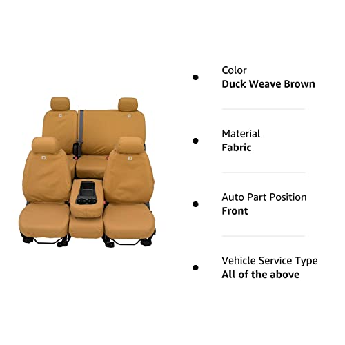 Covercraft Carhartt SeatSaver Custom Seat Covers for 2015-2018 Ford F-150 (Excludes Raptor), 1st Row Bucket Seats, SSC2485CABN (Brown)