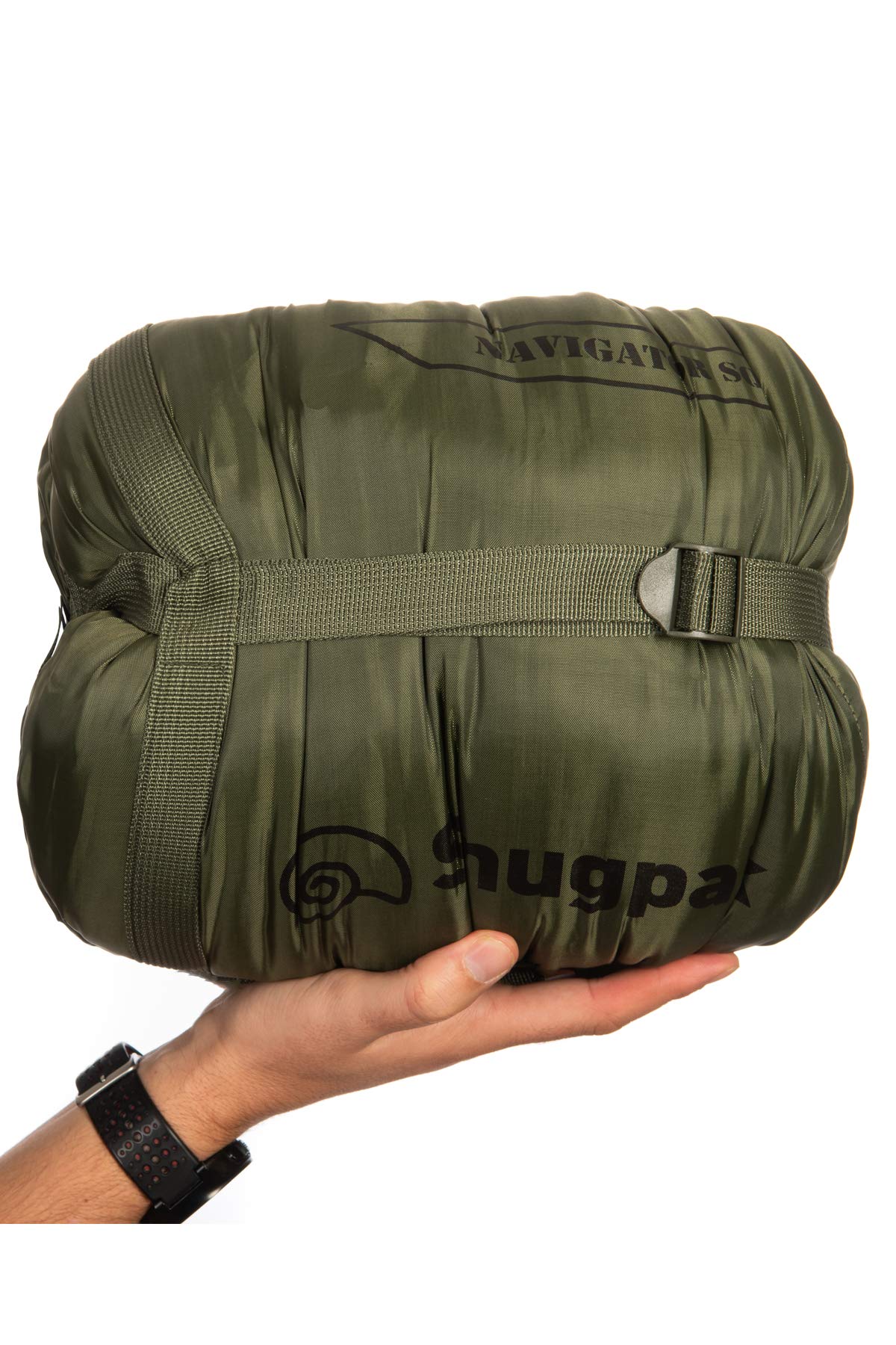 Snugpak Basecamp Ops Navigator Sleeping Bag with Compression Stuff Sack, Left Hand Zip, Olive