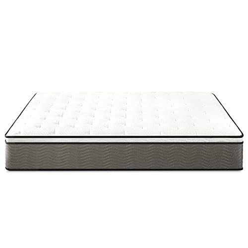 ZINUS 12 Inch Support Plus Pocket Spring Hybrid Mattress, Queen, Strong Coils for Durable Support, Pocket Innersprings for Motion Isolation, Mattress in A Box