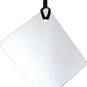 Mirror On A Rope ReflectX Travel Shower Mirror - Light and Durable - Made in The U.S.A. - Shatterproof - Easily Eliminate Fog and Shadows for a Clear Fog Free Reflection. (unclad)