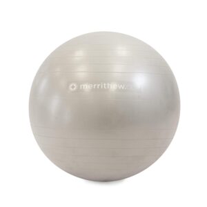 stott pilates stability ball with pump stability, silver, 26"/65cm