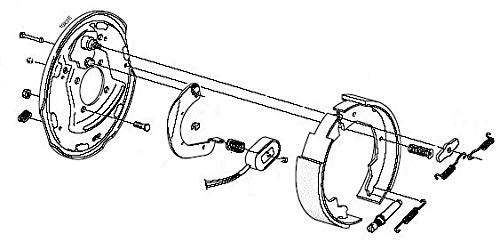 Trailer Brake Assembly Electric Trailer Brakes 12" x 2" - 2 right & 2 left 5200 6000 7000 lb axles