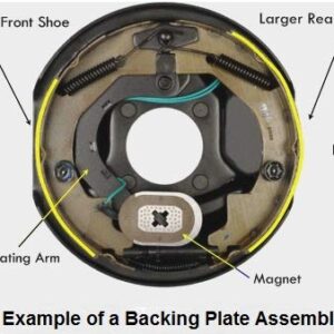 Trailer Brake Assembly Electric Trailer Brakes 12" x 2" - 2 right & 2 left 5200 6000 7000 lb axles