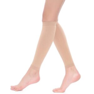 Kingbridal Women's Medical Calf Compression Stockings 20-30mmhg Socks Sleeve Swelling Shin Splint Varicose Veins Edema Nurses Maternity Nude