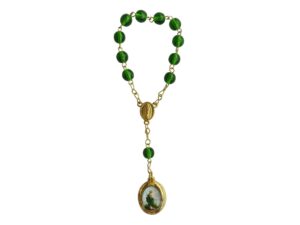 green one decade saint jude rosary decenario de san judas tadeo small rosary catholic prayer