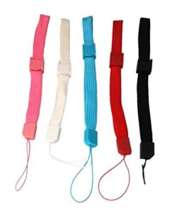 yueton 5pcs universal hand wrist strap wristlet wristband with lock for wii remote controller, mobile phone, mp3, digital camera