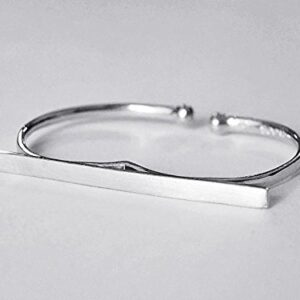 SOVATS Double Finger Band Ring for Women 925 Sterling Silver Rhodium Plated - Simple, Stylish &Trendy Nickel Free Ring Adjustable Size