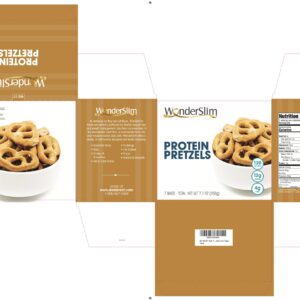 WonderSlim Protein Pretzel Snacks, 120 Calories, 12g Protein, 4g Fiber (7ct)