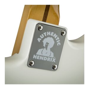 Fender Jimi Hendrix Stratocaster Electric Guitar, with 2-Year Warranty, Olympic White, Maple Fingerboard