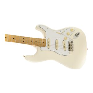 Fender Jimi Hendrix Stratocaster Electric Guitar, with 2-Year Warranty, Olympic White, Maple Fingerboard