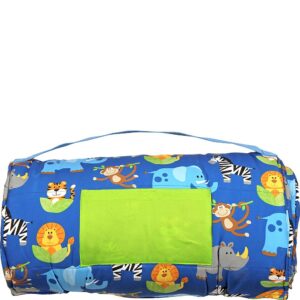 Stephen Joseph, Toddler All Over Print Nap Mat with Soft Blanket and Removable Pillow for Boys & Girls, Kids Sleeping Bag for Elementary, Daycare, Preschool with Carry Handle, Rainbow