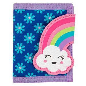 stephen joseph kids' unisex toddler wallet,polyester, spacious, rainbow