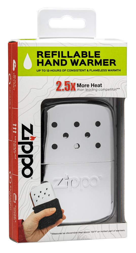 Zippo Hand Warmer, 12-Hour - Chrome Silver