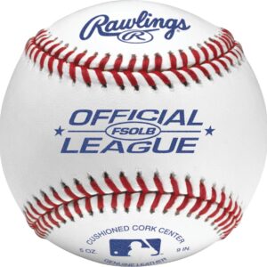 Rawlings | FLAT SEAM Official League Baseballs | FSOLB | Youth/14U | Recreational Use Practice | 12 Count