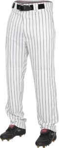 rawlings pro 150 series game/practice baseball pant | adult medium | pinstripes - white/black | relaxed fit