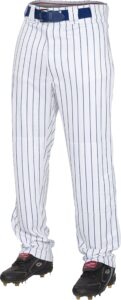 rawlings pro 150 series game/practice baseball pant | youth medium | pinstripes - white/navy | relaxed fit