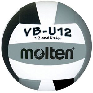 molten lightweight youth volleyball - black/white/silver