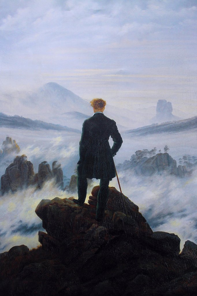 Wanderer Above The Sea of Fog 1818 by Caspar David Friedrich Museum Art Print Poster Classy Classic Vintage Retro Aesthetic Modern Wall Decor Picture Bedroom Cool Wall Art Print Poster 12x18