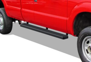 aps running boards (nerf bars side steps step bars) compatible with ford f250 f350 super duty 1999-2016 super cab (black powder coated 5 inches)