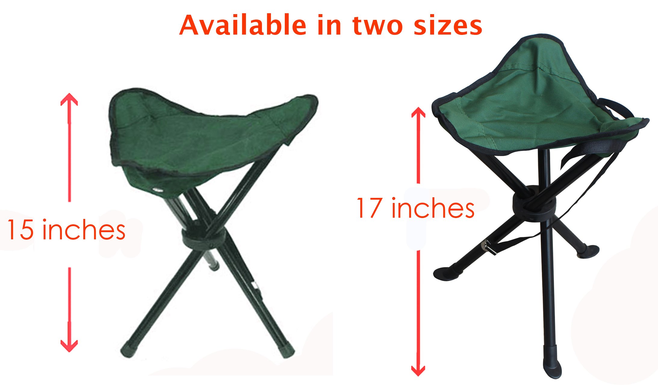 Folding Stool by Alex Carseon, Small, Lightweight, Portable seat. Foldable Tripod Camp Chair for Camping, Fishing, Travel, Parks, Photography, Outdoor Concerts, Soccer Games, Sports Events, Gardening