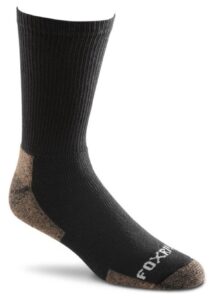 fox river value medium-weight work crew socks (3 pair pack), black, large