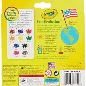 Crayola 758114552570 Broad Line Markers, Classic Colors 10 Each (Pack of 24), Case of 24 no, Count