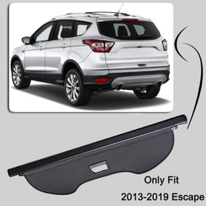 kongka Cargo Cover for 13-17 Ford Escape Cargo Cover Black Trunk Shielding Shade