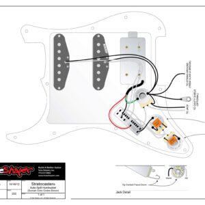 ToneShaper Guitar Wiring Kit, For Fender HSS Stratocaster, HSS2 (Auto-Split Wiring)