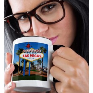 3dRose Welcome To Fabulous Las Vegas, NV Mug, 1 Count (Pack of 1), Black