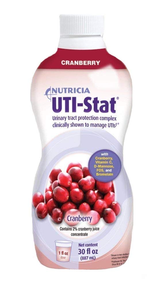 Nutricia - UTI-Stat Medical Food Providing 5 Key Nutrients For Urinary Tract Health - Cranberry Flavor, 30 Fl Oz Bottle (Case of 4)