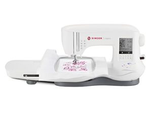 singer | legacy se300 embroidery machine with 200 built-in embroideries, lcd touch screen, & 250 built-in stitches - sewing made easy