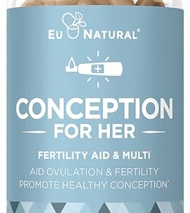 Conception Fertility Supplements for Women – Aids Ovulation, Hormonal Balance, & Regular Cycles – Prenatal Vitamin Support with Myo-Inositol, Folate, Folic Acid, Vitex – 60 Vegetarian Soft Capsules