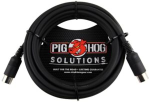 pig hog pmid15 15' midi cable, black