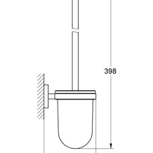 Grohe 40374001 Essentials Toilet Brush Set, Starlight Chrome