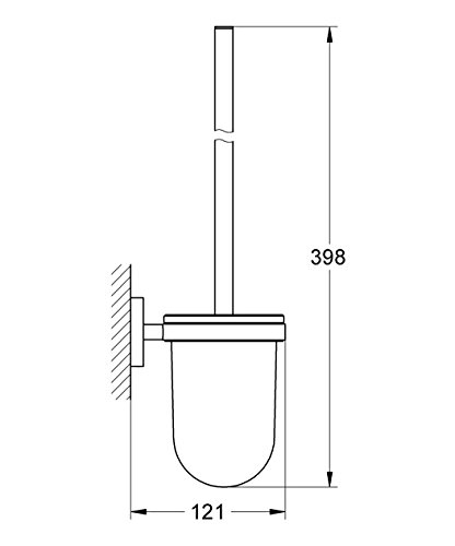 Grohe 40374001 Essentials Toilet Brush Set, Starlight Chrome