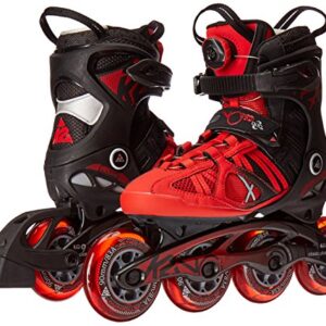 K2 Skate Men's Vo2 90 Boa Inline Skates, Red/Black, 5