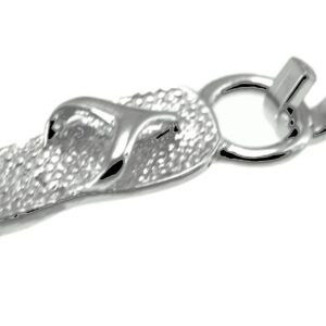 Cape Cod Jewelry-CCJ Flip Flop Bracelet Latch Cuff - Silver-Tone 8.0