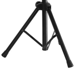 On-Stage SSAS7000B Mini Adjustable Speaker Stand (Folding, Portable, PA Loudspeaker Setup, Tripod Base, Nonslip Rubber Feet, Adjustable Height, 1 3/8″ Mounting Pole, 60 lb Capacity, Aluminum, Black)