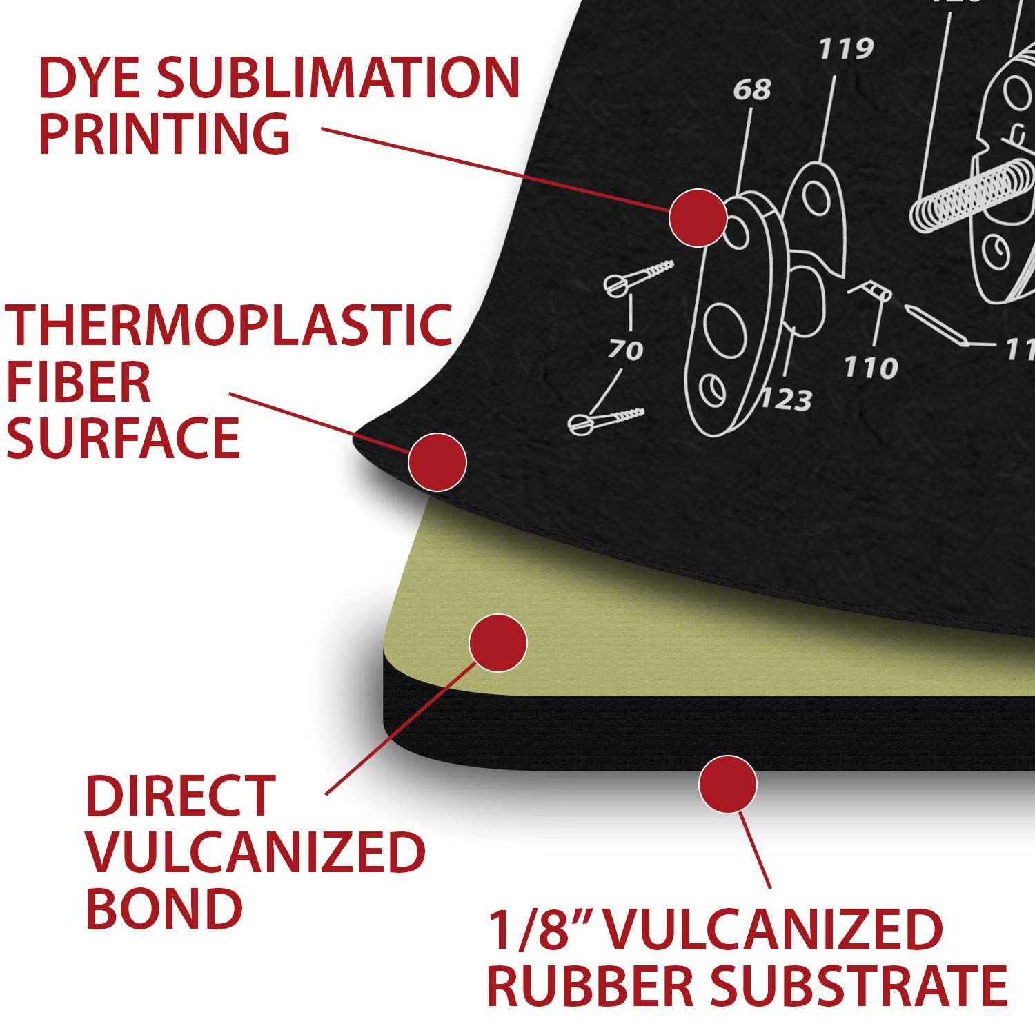 TekMat Cutaway Gun Cleaning Mat for use with 1911, Black, 17 x 11