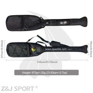 Z&J SPORT Dragon Boat Paddle Bag with Seat Net Pocket Large Capacity Waterproof Inner Layer