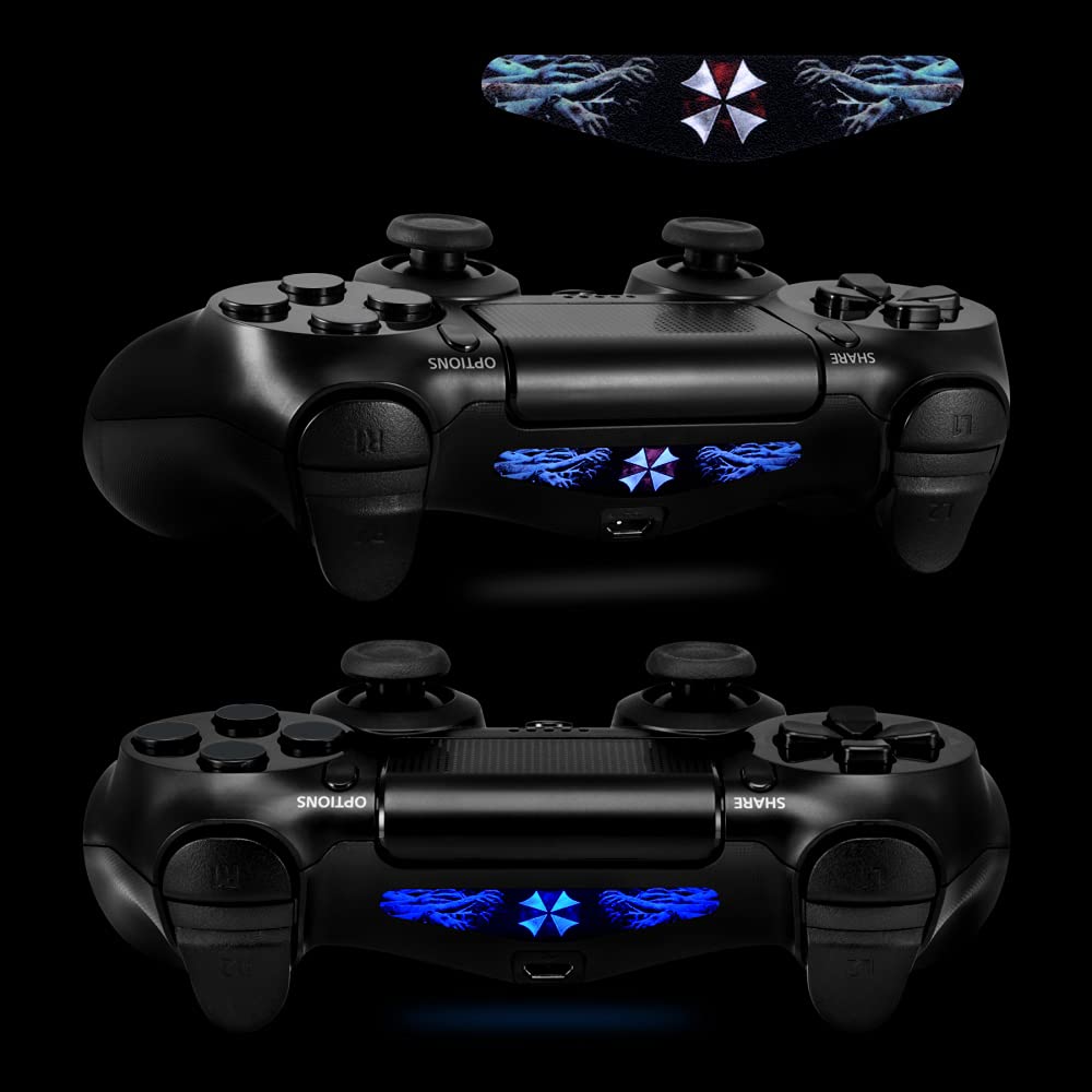 eXtremeRate 30 Pcs/Set Game Theme Mix Stickers Custom Light Bar Decal for PS4 All Model Controllers, Lightbar LED Stickers for PS4 Controller