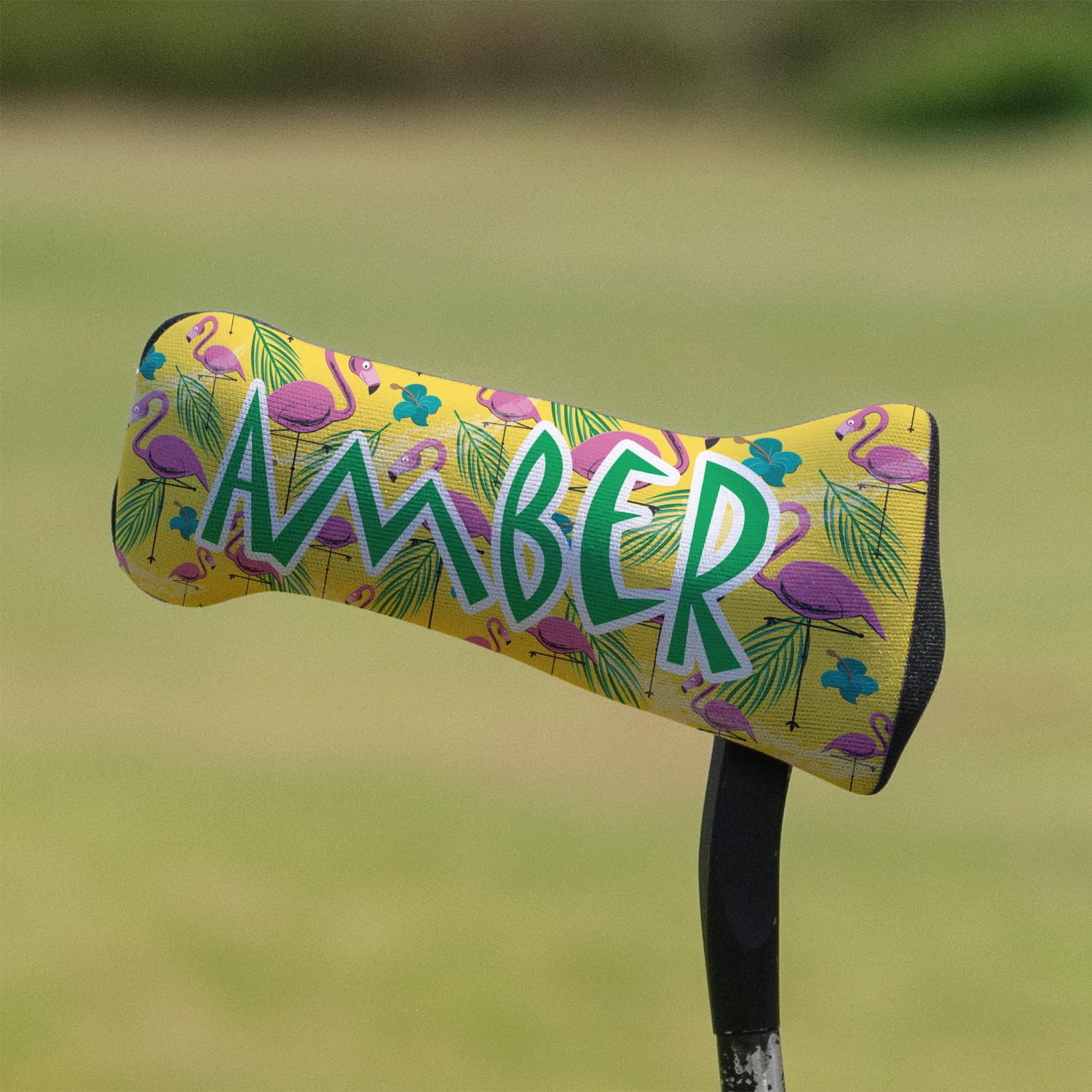 Personalized Pink Flamingo Blade Putter Cover