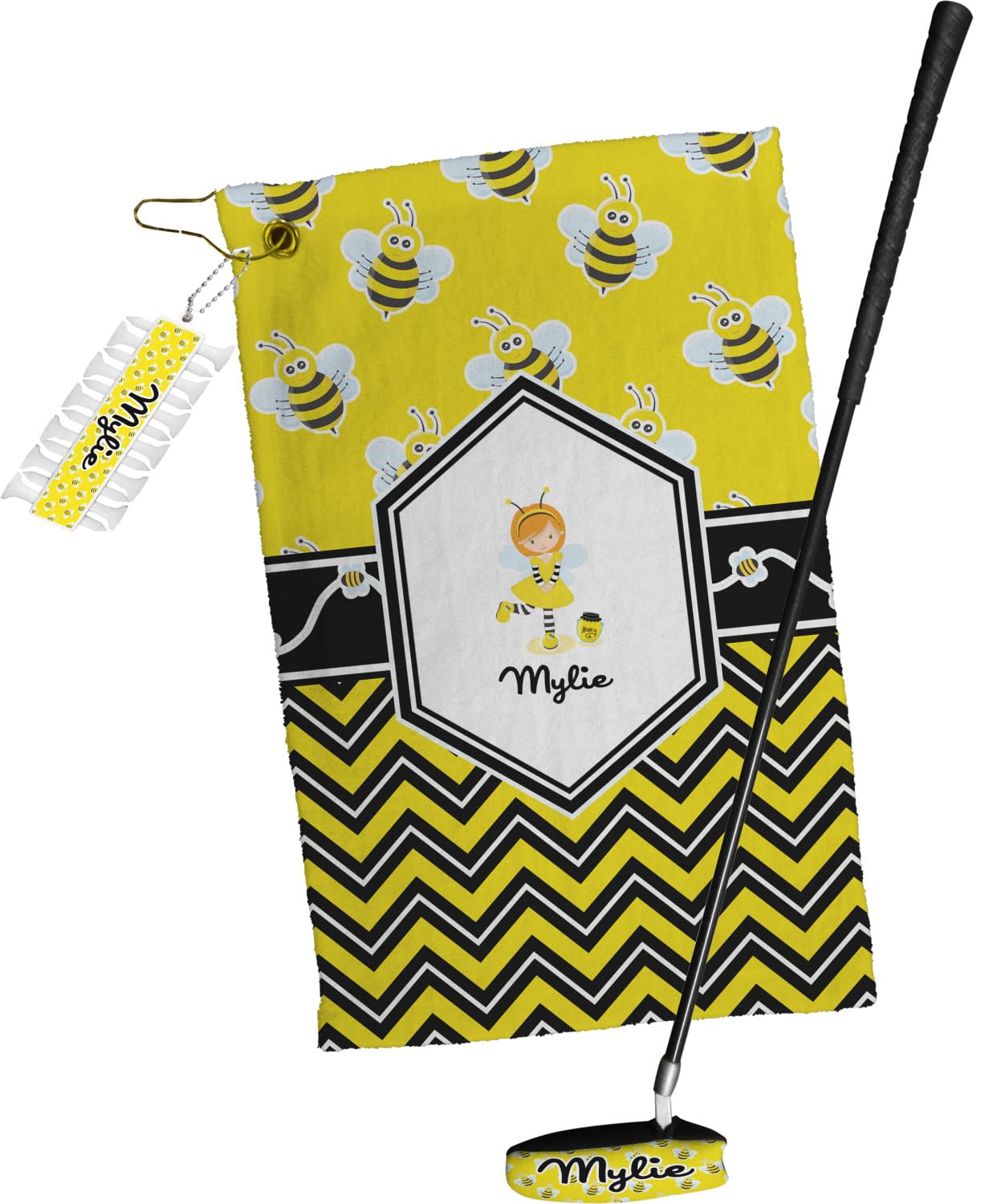 Personalized Buzzing Bee Blade Putter Cover