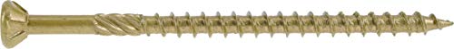 Power Pro 967778 Wood Screws, #9 x 3, Premium Outdoor Deck Screws, Rust Resistant, Epoxy Coated Bronze, 1/4 Keg, 2000 pcs