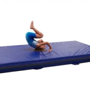 Team Sports Gymnastics 4" Skill Throw Landing Mats 4'x6', Blue Vinyl and 1.8 Density Poly-Foam