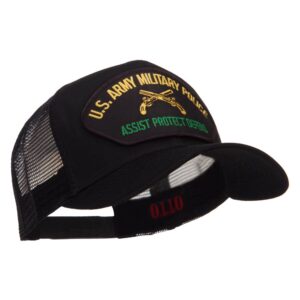 e4Hats.com US Army Military Police Patched Mesh Cap - Black OSFM