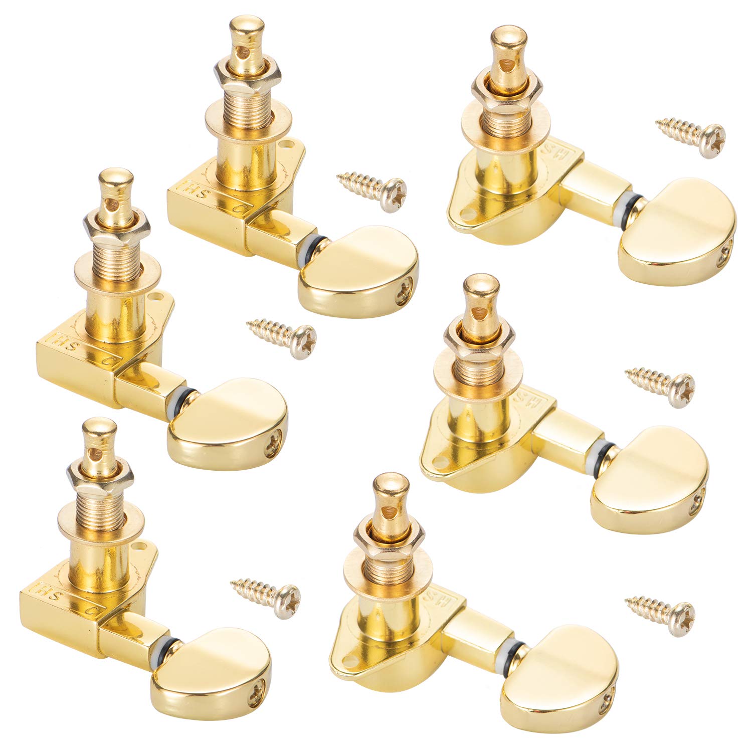 Gusnilo Guitar Tuner Pegs 1set 3l3r Grover-style Guitar Tuner Grover Tuners Head Gold