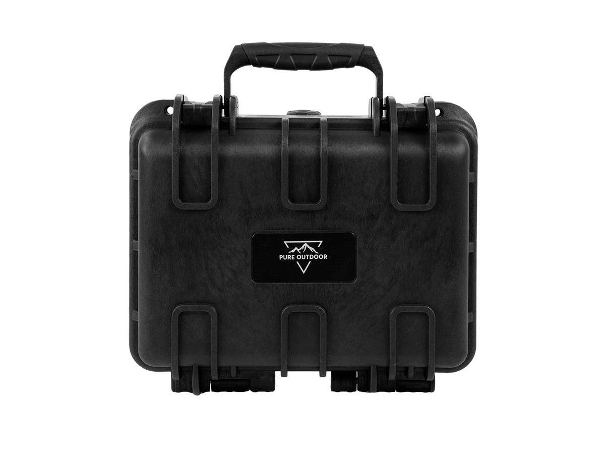 Monoprice Weatherproof Hard Case - 12 x 10 x 6 Inches, with Customizable Foam, Shockproof, IP67, Ultraviolet and Impact Resistant Material, Black - Pure Outdoor Collection